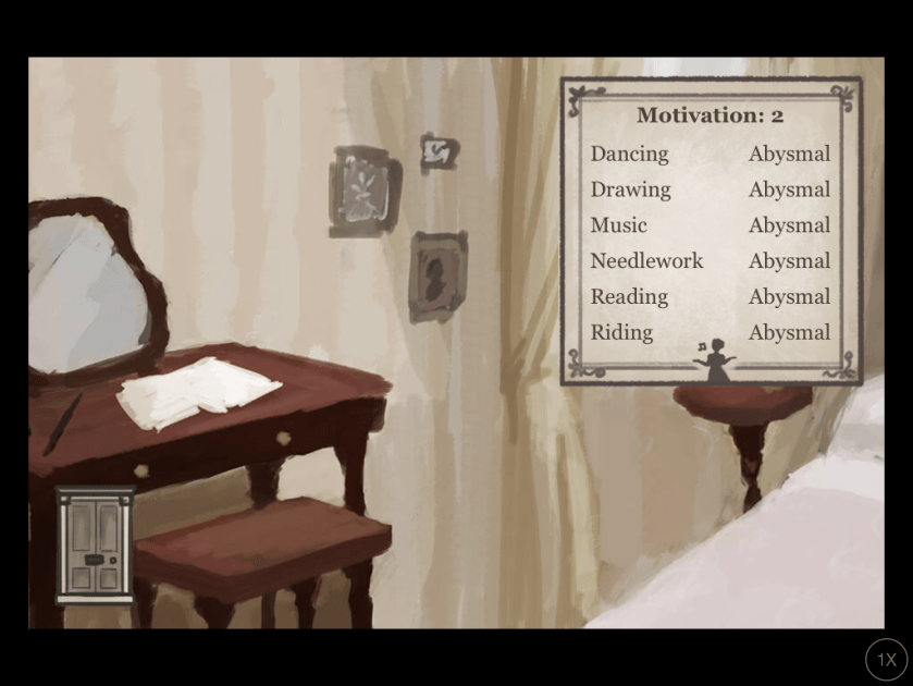 Before the game began I evidently paid NO attention to my governess.