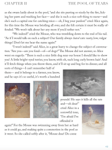 Screen shot of a page of Alicewinks