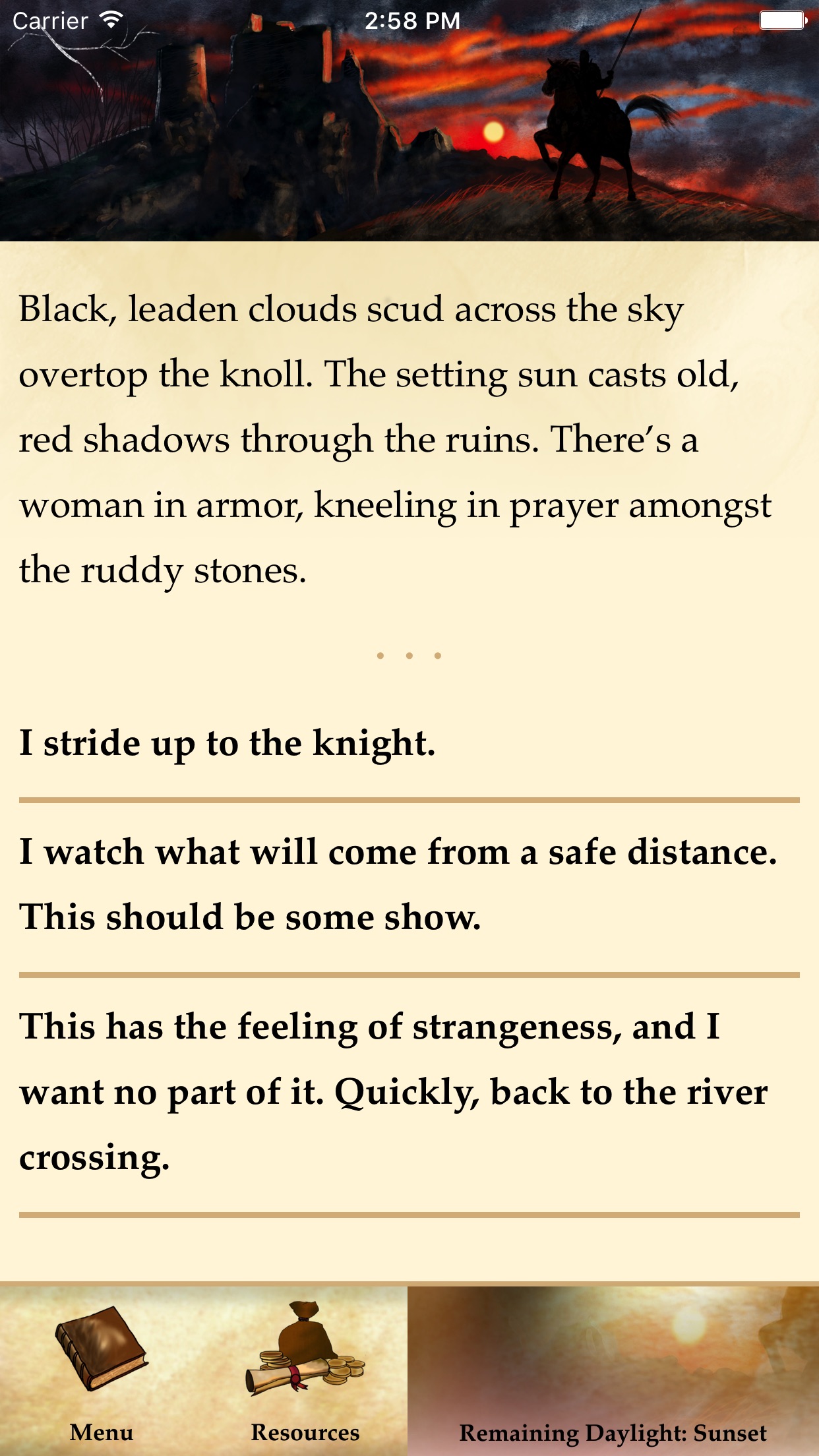 iPhone Nocked Knight Screen